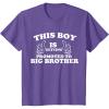 imageKids This Boy is Getting Promoted to Big Brother Sibling Boys TShirtPurple Heather