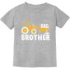 imageTstars  Big Brother Gift  Tractor Loving Boy Toddler Kids TShirtGray