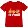 imageTstars  Big Brother Gift  Tractor Loving Boy Toddler Kids TShirtRed