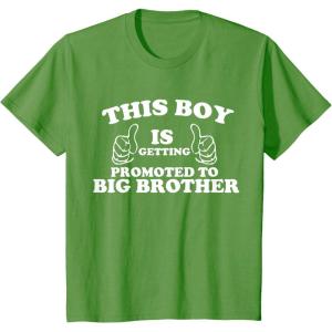 imageKids This Boy is Getting Promoted to Big Brother Sibling Boys TShirtGrass Green