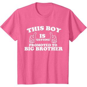 imageKids This Boy is Getting Promoted to Big Brother Sibling Boys TShirtPink Heather