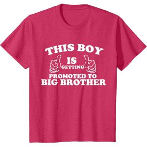 imageKids This Boy is Getting Promoted to Big Brother Sibling Boys TShirtRed Heather