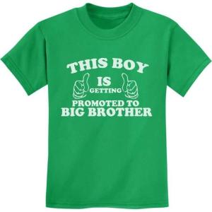 imageThis Boy is Getting Promoted to Big Brother Sibling Boys Toddler Kids TShirtGreen