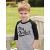 imageSibling Boys Big Brother Shirt Baby Announcement Kids 34 Sleeve Raglan TShirtDark Gray