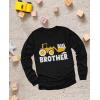 imageTractor Big Brother Shirt Baby Reveal Sibling Boy Kids Long Sleeve TShirtBlack