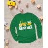 imageTractor Big Brother Shirt Baby Reveal Sibling Boy Kids Long Sleeve TShirtGreen