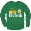 imageTractor Big Brother Shirt Baby Reveal Sibling Boy Kids Long Sleeve TShirtGreen