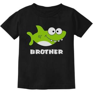 imageShark Shirt for Brother Gift for Big Brother Youth Kids TShirtBlack