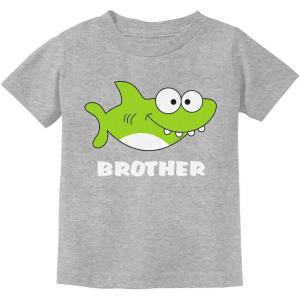 imageShark Shirt for Brother Gift for Big Brother Youth Kids TShirtGray