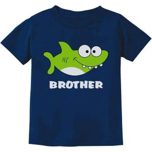 imageShark Shirt for Brother Gift for Big Brother Youth Kids TShirtNavy