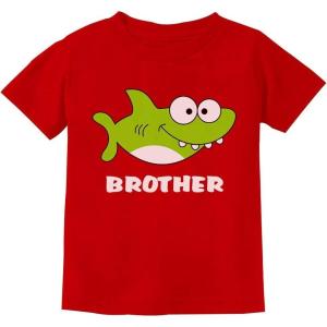 imageShark Shirt for Brother Gift for Big Brother Youth Kids TShirtRed