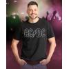 imageACDC Jagged Logo Band Power Up Tee for Men for Those About to Rock n Roll Shirt TShirtWhite Logo  Black