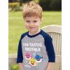 imageBrother Shark Shirt for Boys Baby Shark Birthday Outfit Big Brother Raglan Shirt Fintastic BrotherBlue