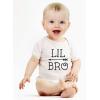 imageLittle Brother Shirt for Boys Baby Announcement Baby Boy Baby BodysuitGrayWhite