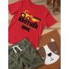 imagePersonalized Little Brother Gift for Tractor Loving Boys Toddler Kids TShirtGray