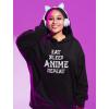 imageTeeStars  Eat Sleep Anime Repeat Women HoodieBlack