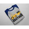 imageTractor Construction Big Brother Shirt Sibling Boys Toddler Kids 34 Sleeve Baseball Jersey TShirtBlue