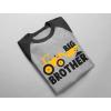 imageTractor Construction Big Brother Shirt Sibling Boys Toddler Kids 34 Sleeve Baseball Jersey TShirtDark Gray