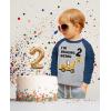 imageTstars Construction Bulldozer Im Digging Being 2 34 Sleeve Baseball Jersey Toddler Kids TShirt34 Sleeve  Blue