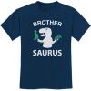 imageBrother Saurus Shirt Cute Boy T Rex Gift for Big Brother Kids TShirtNavy