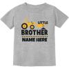 imagePersonalized Little Brother Gift for Tractor Loving Boys Toddler Kids TShirtGray