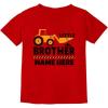 imagePersonalized Little Brother Gift for Tractor Loving Boys Toddler Kids TShirtRed