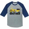 imageTractor Construction Big Brother Shirt Sibling Boys Toddler Kids 34 Sleeve Baseball Jersey TShirtBlue