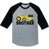 imageTractor Construction Big Brother Shirt Sibling Boys Toddler Kids 34 Sleeve Baseball Jersey TShirtDark Gray