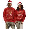 imageTstars King ampamp Queen Couples Ugly Christmas Sweatshirts Funny His and Hers Xmas Holiday Matching Sweatshirt for Men WomenQueen Red  King Red