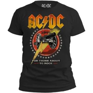 imageACDC Jagged Logo Band Power Up Tee for Men for Those About to Rock n Roll Shirt TShirt1981  Black