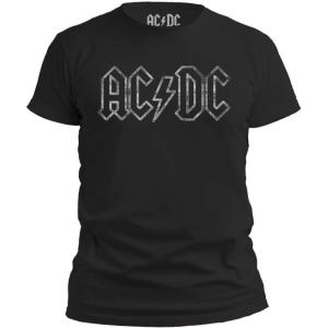 imageACDC Jagged Logo Band Power Up Tee for Men for Those About to Rock n Roll Shirt TShirtWhite Logo  Black