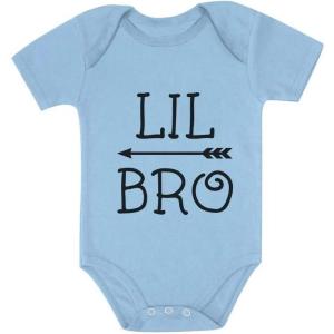 imageLittle Brother Shirt for Boys Baby Announcement Baby Boy Baby BodysuitAqua