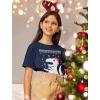 imageTstars Big Trex Santa Ugly Christmas Dinosaur Sweater Style Kids TShirtNavy