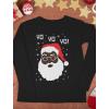 imageTstars Black Santa Claus Ugly Christmas Shirt for Men Tacky Sweater Style Xmas Holiday Mens Long Sleeve TShirtBlack