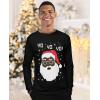 imageTstars Black Santa Claus Ugly Christmas Shirt for Men Tacky Sweater Style Xmas Holiday Mens Long Sleeve TShirtBlack