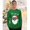 imageTstars Black Santa Claus Ugly Christmas Shirt for Men Tacky Sweater Style Xmas Holiday Mens Long Sleeve TShirtGreen