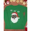 imageTstars Black Santa Claus Ugly Christmas Shirt for Men Tacky Sweater Style Xmas Holiday Mens Long Sleeve TShirtGreen