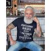 imageTstars Funny Gifts for Beard Lovers Beard Scale Bearded Shirt Dad Beard Men TShirtNavy
