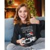 imageTstars Gaming Kids Ugly Christmas Sweatshirt Gifts for Gamers I Paused My Game to Be Here Youth Holiday Xmas SweatshirtsBlack