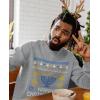 imageTstars Happy Chrismukkah Ugly Hanukkah Sweater for Men Christmas Jewish Holiday Chanukah SweatersGray