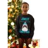 imageTstars Jawlly Santa Shark Ugly Christmas Sweatshirt Tacky Sweater Style Xmas Holiday Sweatshirts for Youth KidsBlack