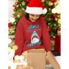 imageTstars Jawlly Santa Shark Ugly Christmas Sweatshirt Tacky Sweater Style Xmas Holiday Sweatshirts for Youth KidsRed