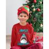 imageTstars Jawlly Santa Shark Ugly Christmas Sweatshirt Tacky Sweater Style Xmas Holiday Sweatshirts for Youth KidsRed