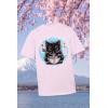 imageTstars Kawaii Cat Eating Ramen Noodle Anime Shirt for Men Women Japanese Manga Unisex Oversized ShirtsPowder Pink