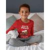 imageTstars Pug Ugly Christmas Shirt for Kids Santa Paws Tacky Sweater Style Holiday Long Sleeve TShirt for Youth Boys GirlsRed