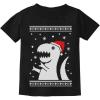 imageTstars Big Trex Santa Ugly Christmas Dinosaur Sweater Style Kids TShirtBlack