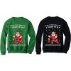 imageTstars Funny Ugly Christmas Matching Sweatshirts for Couples Men Women Pullover Set Men Black SmallWomen Green Medium