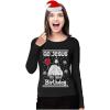 imageTstars Go Jesus Its Your Birthday Ugly Christmas Sweater Women Long Sleeve TShirtBlack