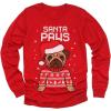 imageTstars Pug Ugly Christmas Shirt for Kids Santa Paws Tacky Sweater Style Holiday Long Sleeve TShirt for Youth Boys GirlsRed