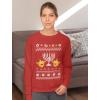 imageFunny Jewish Holidays Ugly Christmas Hanukkah Women Sweatshirt XLarge Red